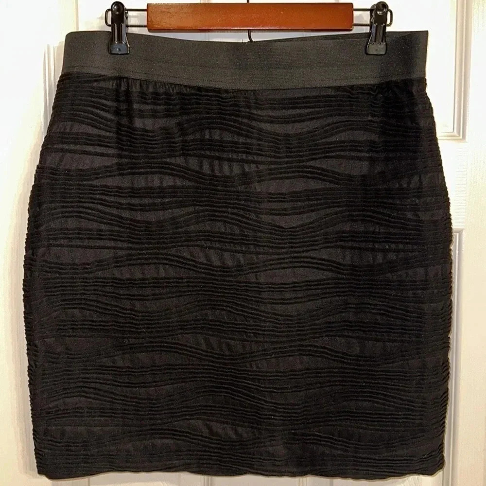 NWOT H&M Textured Black Skirt (L)